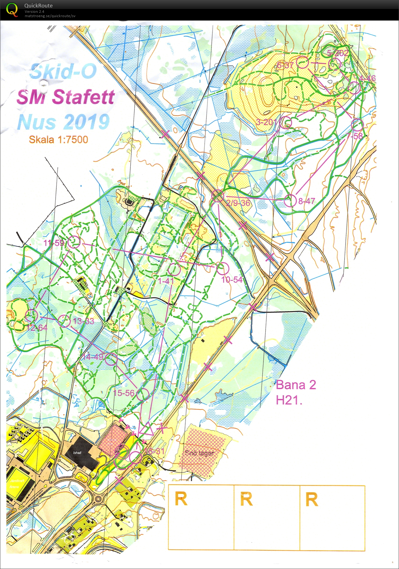 SM-Stafett, Sträcka 1 (2019-02-24)