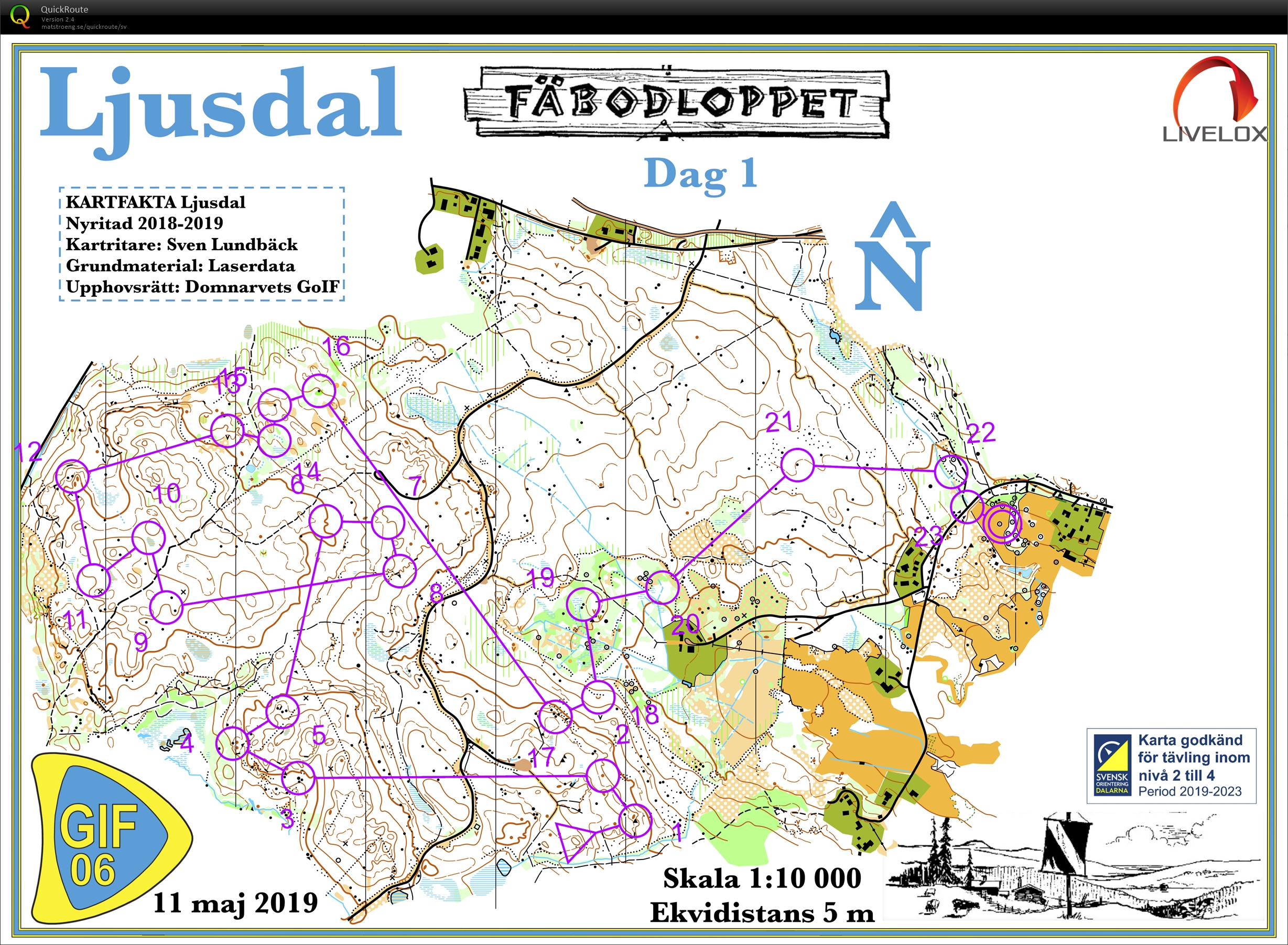 Fäbodloppet, dag 1 (2019-05-11)