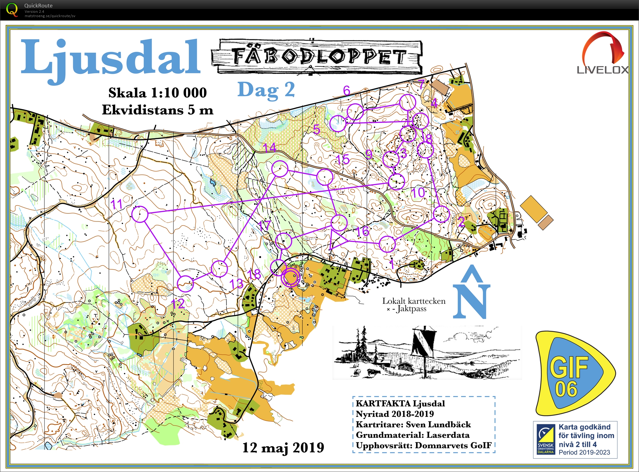 Fäbodloppet, dag 2 (2019-05-12)