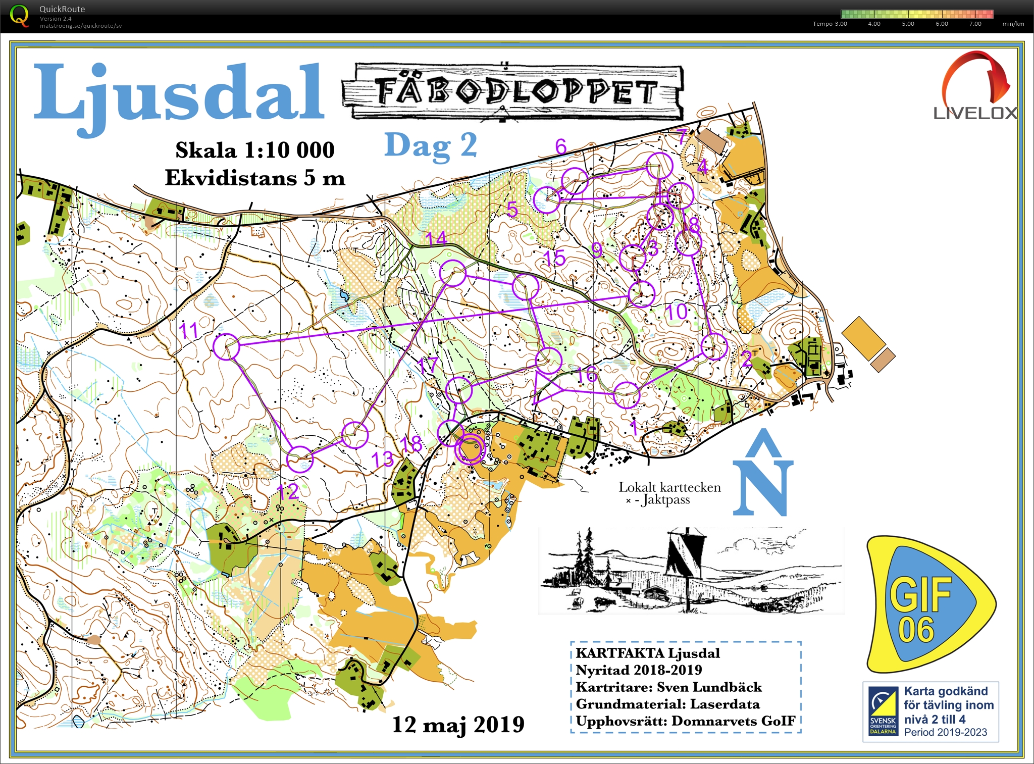 Fäbodloppet, dag 2 (2019-05-12)