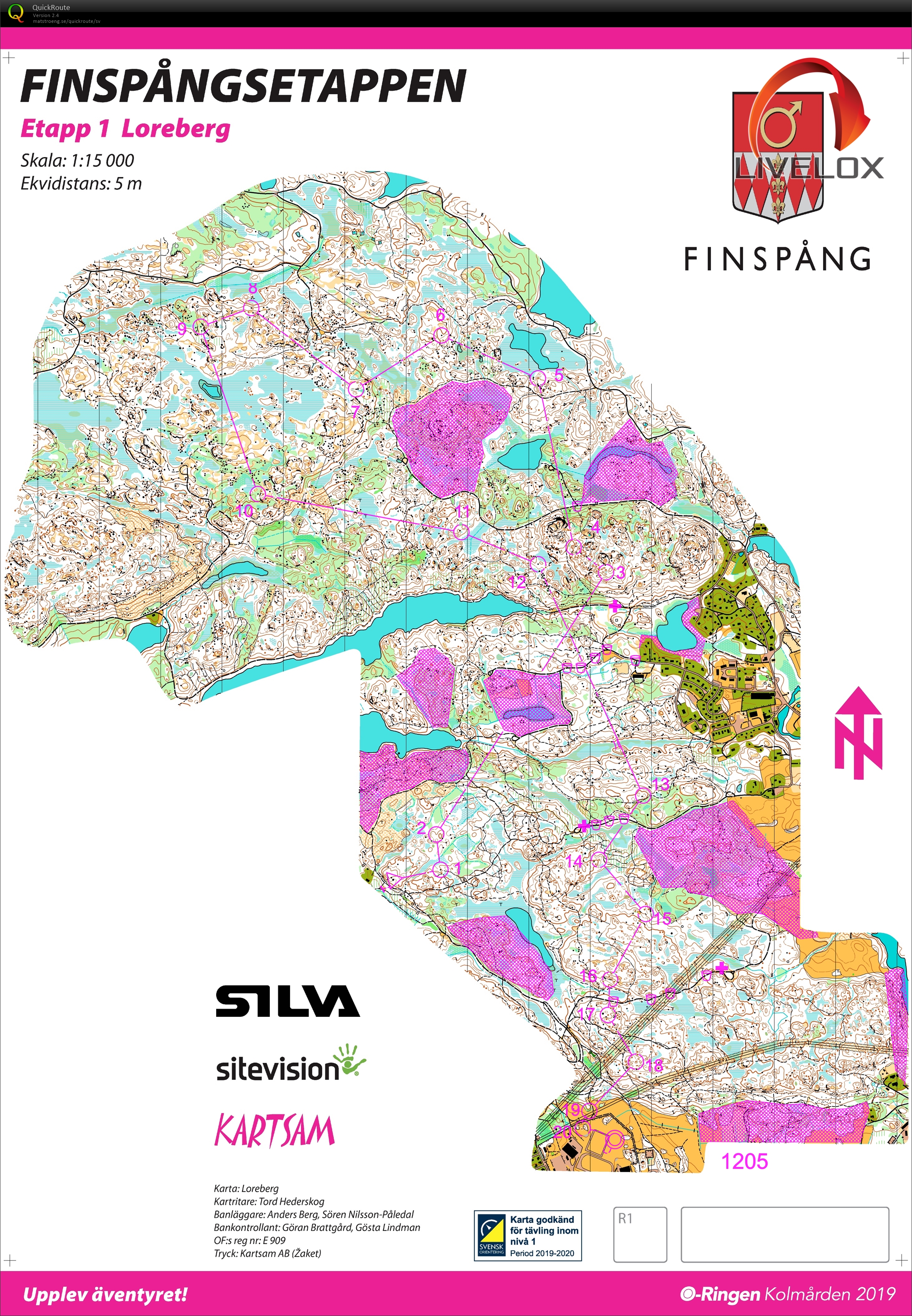 O-ringen, Etapp 1 (2019-07-22)