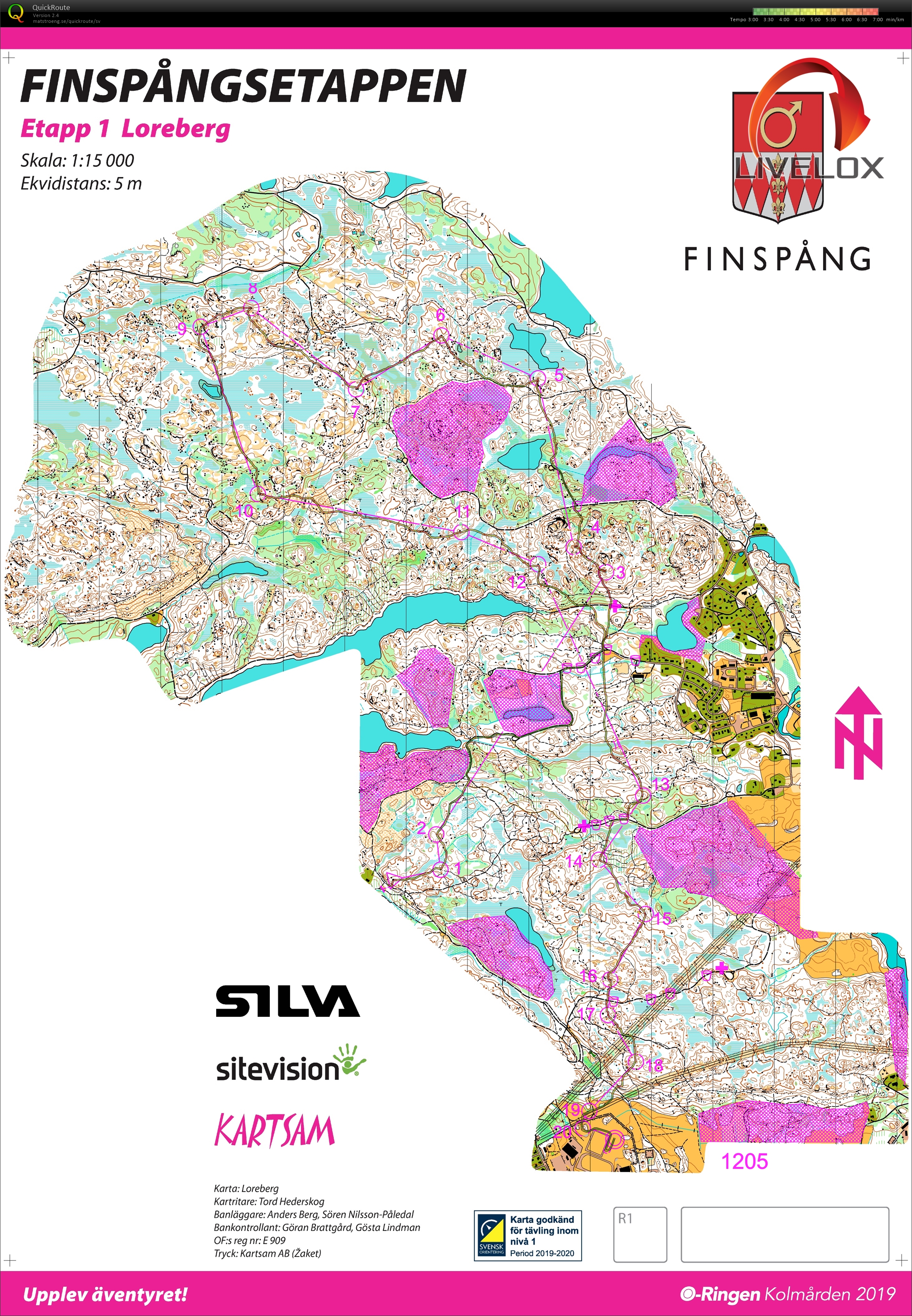 O-ringen, Etapp 1 (2019-07-22)