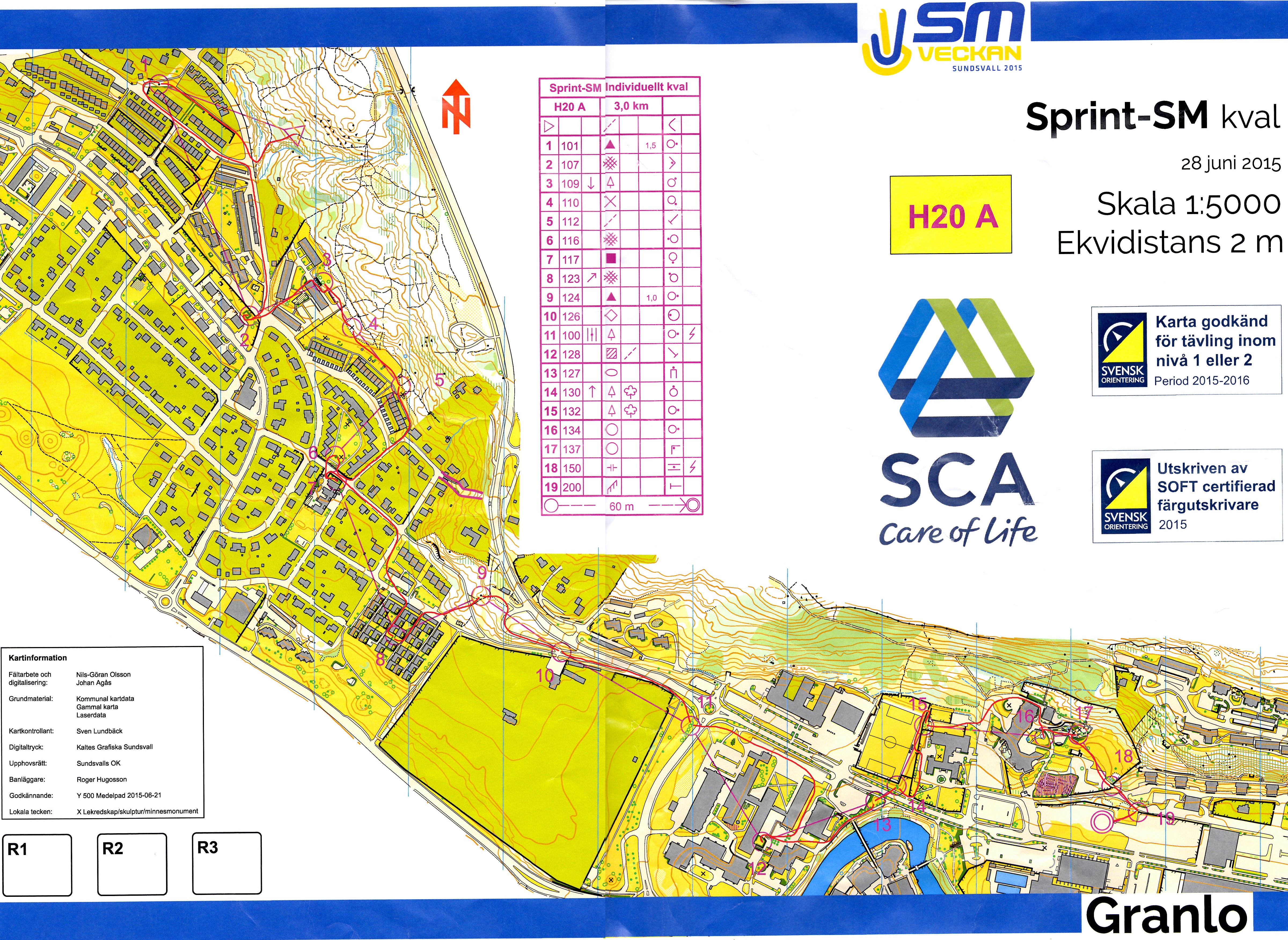 Sprint-SM, Kval (2015-06-28)