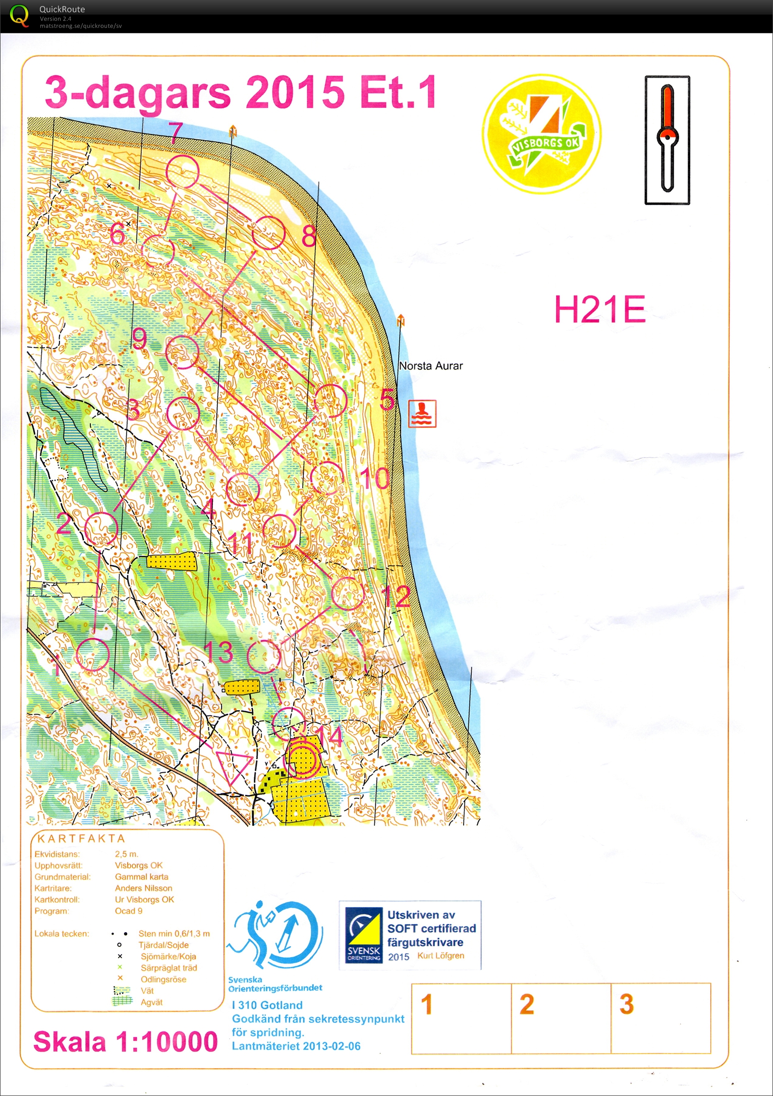 Gotland 3-dagars, Etapp 1 (2015-07-07)