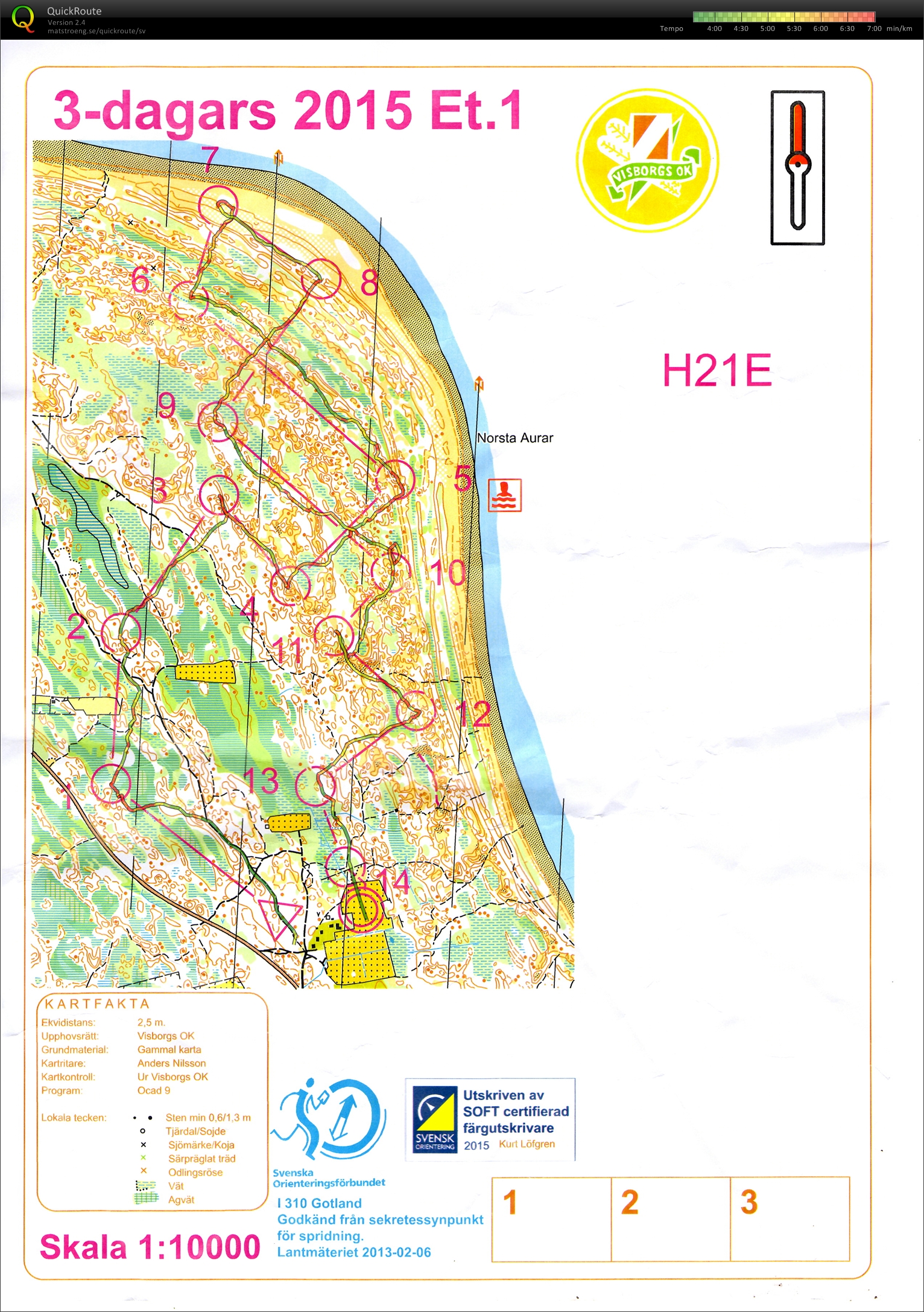 Gotland 3-dagars, Etapp 1 (2015-07-07)