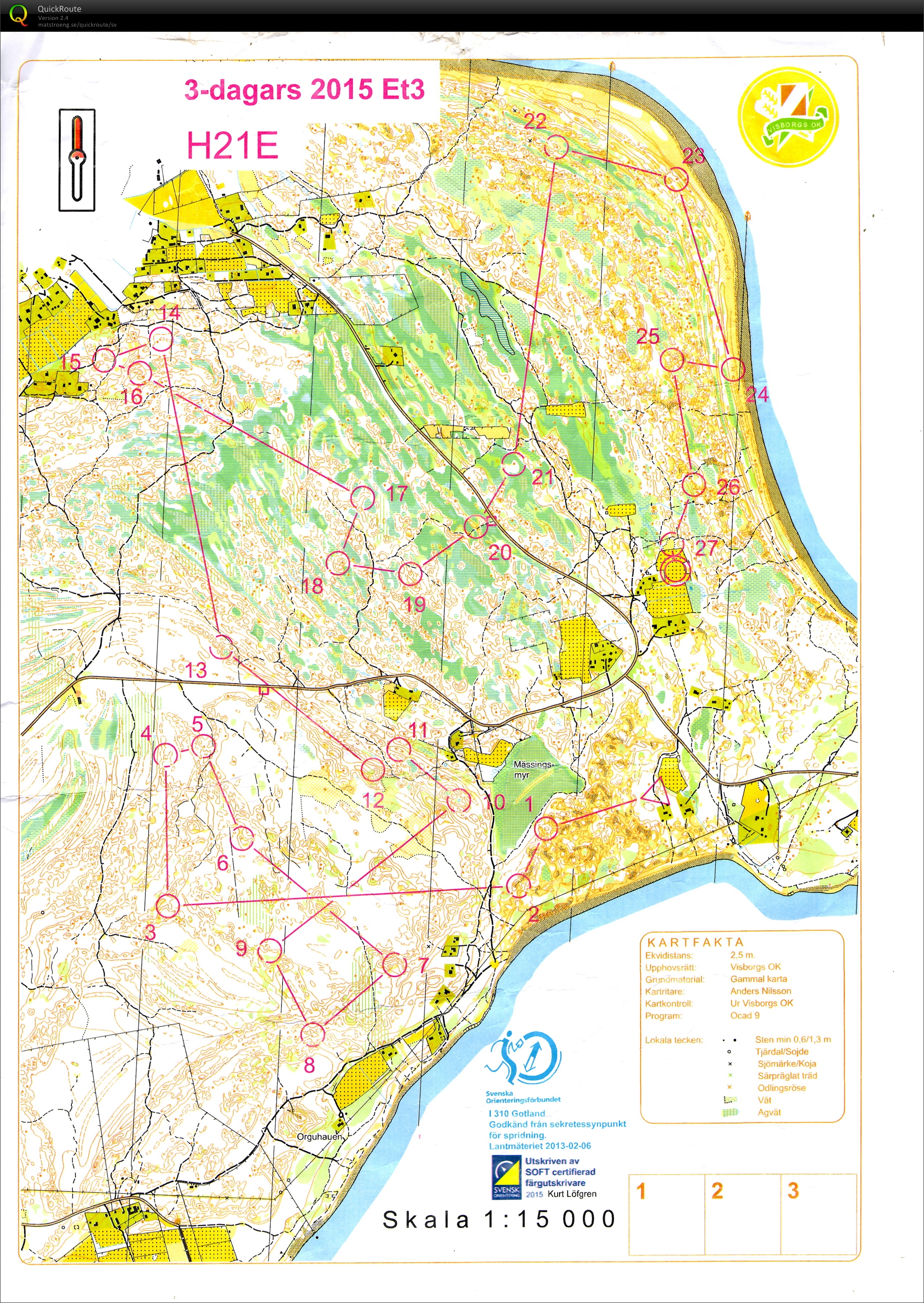 Gotland 3-dagars, Etapp 3 (2015-07-09)