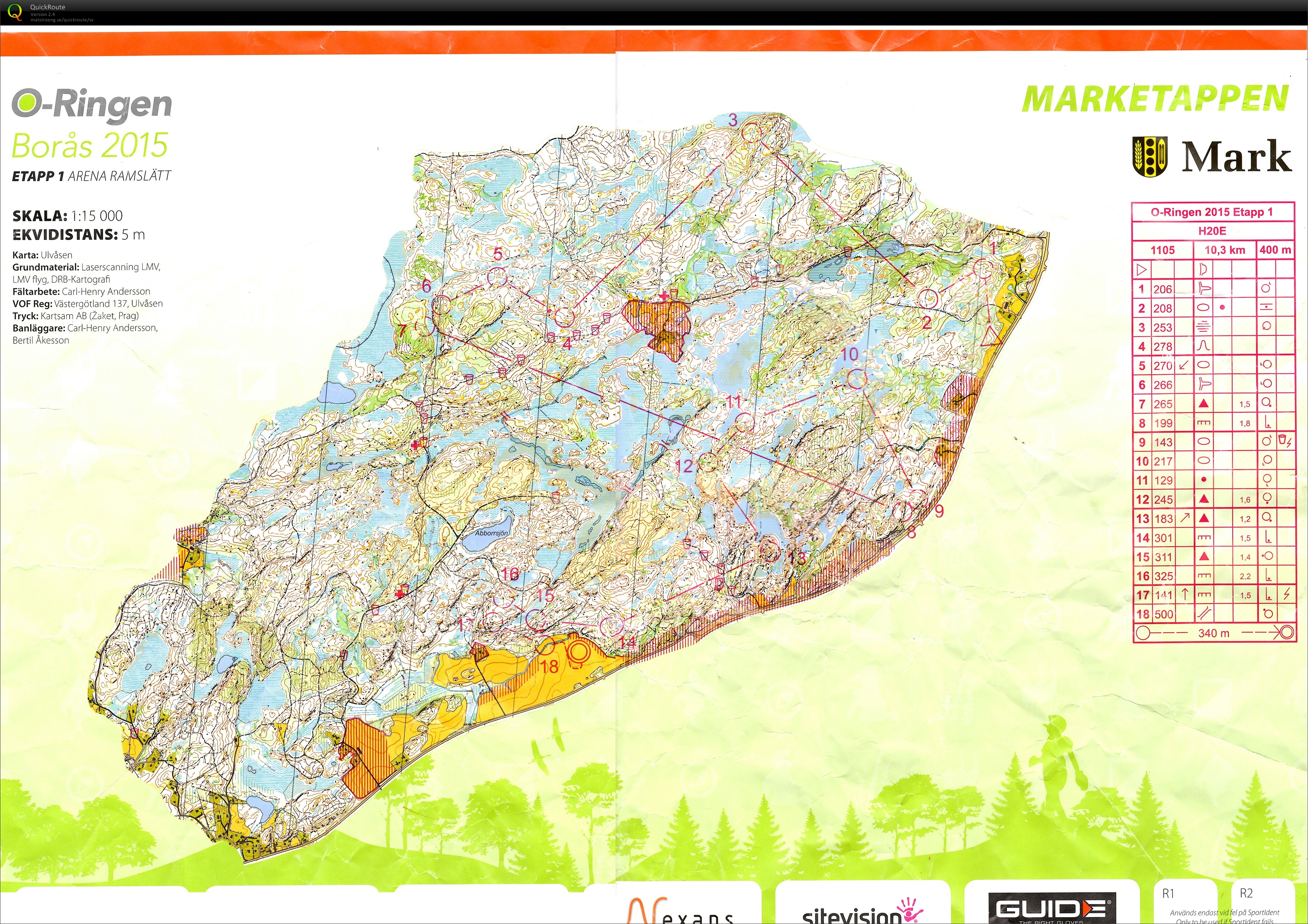 O-ringen, Etapp 1 (2015-07-19)