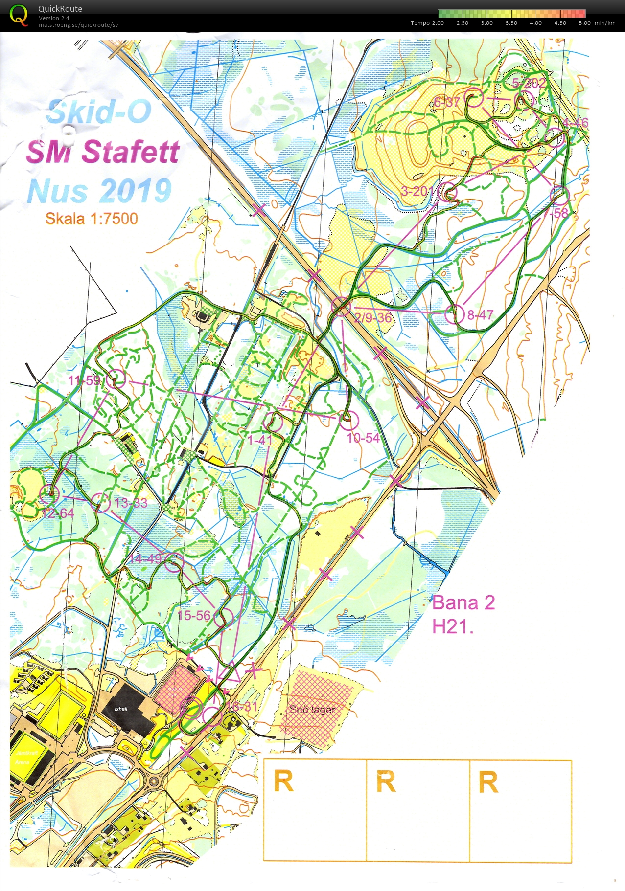 SM-Stafett, Sträcka 1 (2019-02-24)